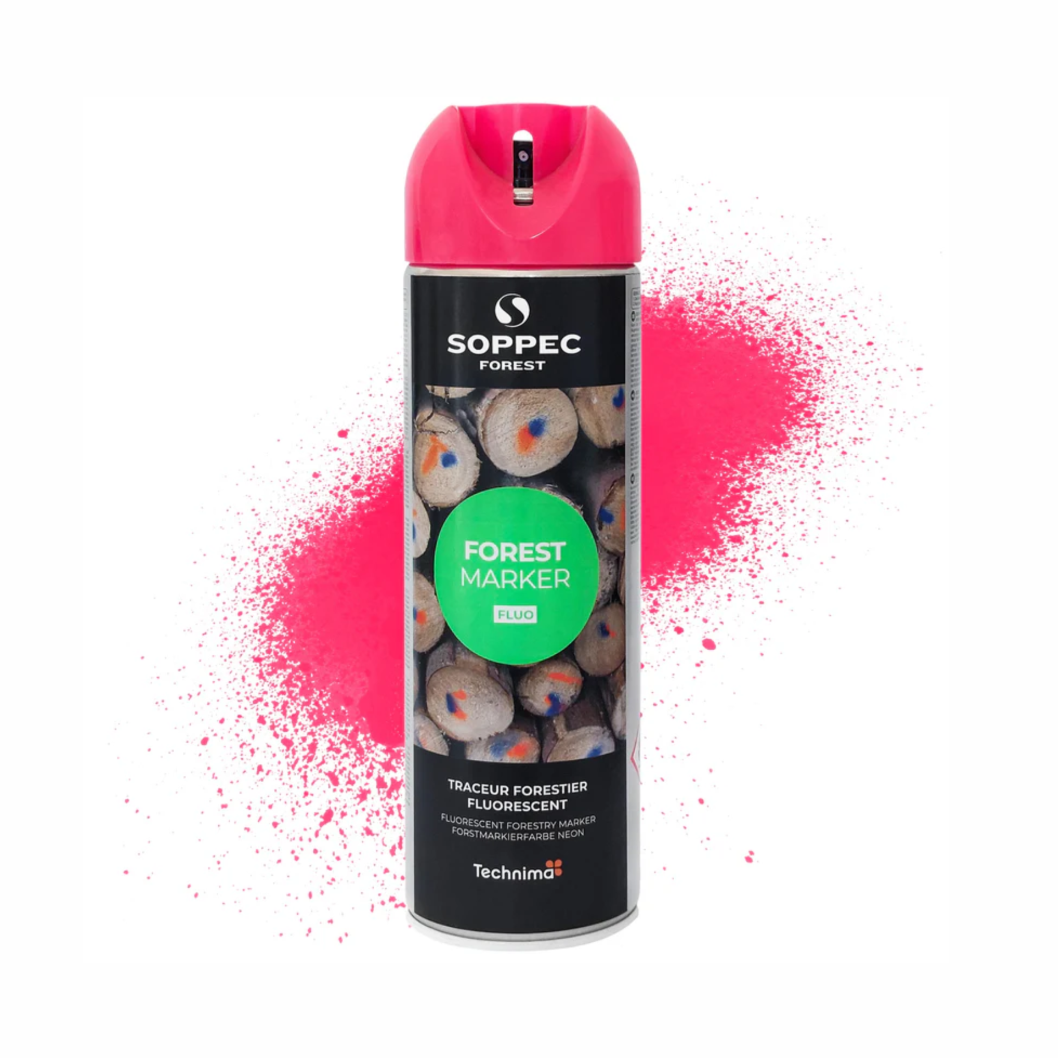 Фарба для маркування деревини SOPPEC Forest Marker, 500мл, рожева. Стійкість до 12 місяців.